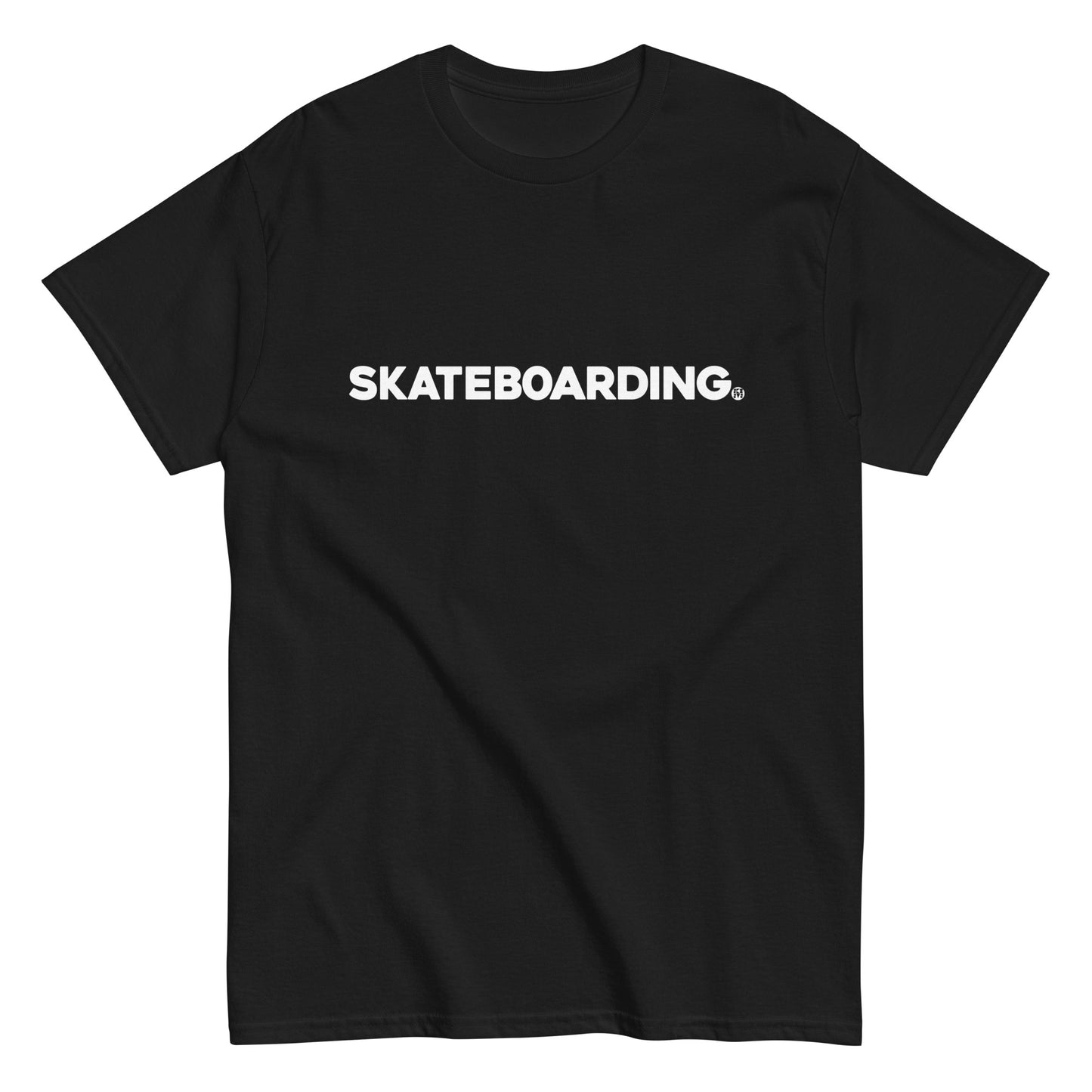 Skateboarding tee black