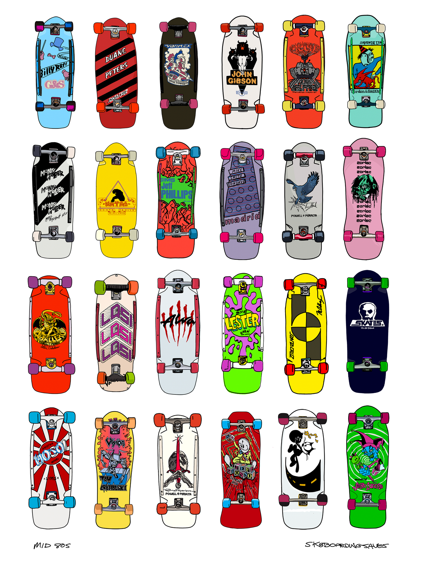 Mid 80s Skateboards T-Shirt