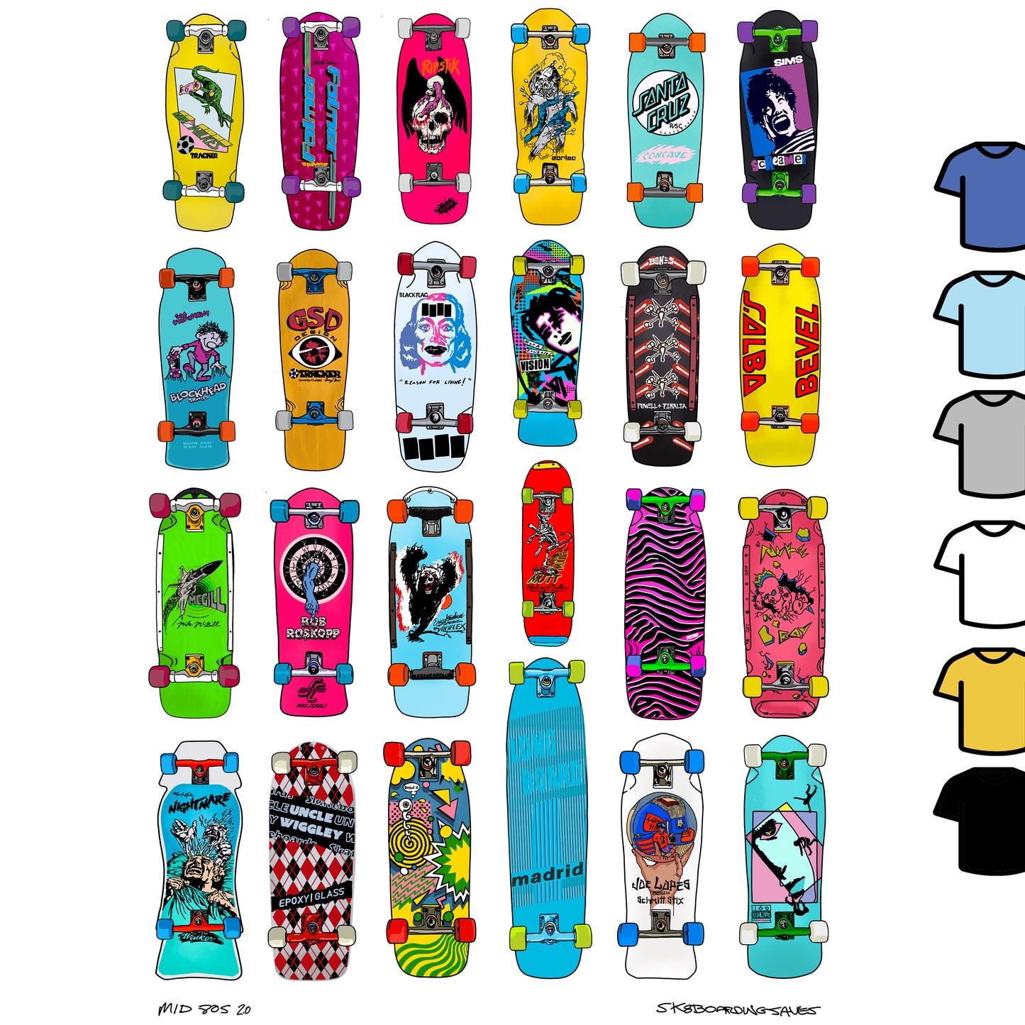 Mid 80s Skateboards 2.0 Shirt