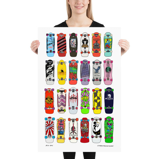 Mid 80s Skateboards 24x36 poster